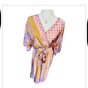 ARULA ⭐️ patchwork satin look dress